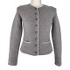 Astrifa - Strickjacke Capri mit Schoßerl aus Merinowolle in beige