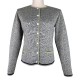 Hammerschmid- Strickjacke Hallau in schilf mit blue