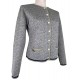 Hammerschmid- Strickjacke Hallau in schilf mit blue
