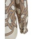 Bluse mit Hemdkragen in camel print - Milano Italy