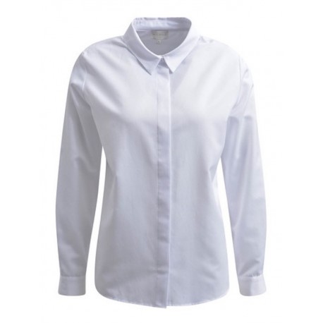 Weiße Bluse mit Hemdkragen - Milano Italy