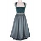 70 cm - Dirndl Alisha mit Samt in dunkelgrün von Krüger Collection