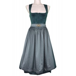 70 cm - Dirndl Alisha mit Samt in dunkelgrün von Krüger Collection