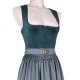 70 cm - Dirndl Alisha mit Samt in dunkelgrün von Krüger Collection
