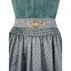 70 cm - Dirndl Alisha mit Samt in dunkelgrün von Krüger Collection