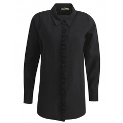 Schwarze Bluse mit Hemdkragen - Smith&Soul