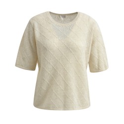 Kurzarm Pulli in sand - Milano Italy