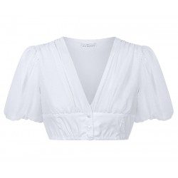 Dirndlbluse Malina mit V-Auschnitt und Ballonarm - Waldorff