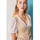Spitzen Dirndlbluse Paula mit V-Auschnitt und Ballonarm - Waldorff