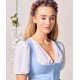 Dirndlbluse Malina mit V-Auschnitt und Ballonarm - Waldorff