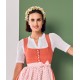 Spitzen Dirndlbluse Alessa in weiß mit V-Ausschnitt und Halbarm von Waldorff