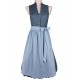 70 cm - Dirndl Zitta mit Stehkragen in petrol - Wenger