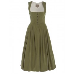80 cm - Klassisches Dirndl zum Knöpfen in oliv - Berwin