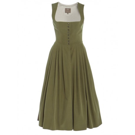 80 cm - Klassisches Dirndl zum Knöpfen in oliv - Berwin