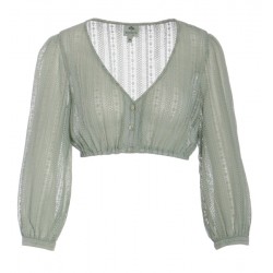 Dirndlbluse in salbei mit Ballonarm - Berwin