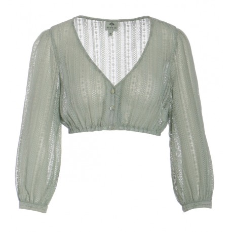 Dirndlbluse in salbei mit Ballonarm - Berwin