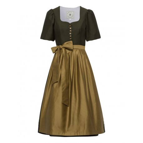 Heimatglück - Stretch Dirndl Lisbeth mit Arm in oliv