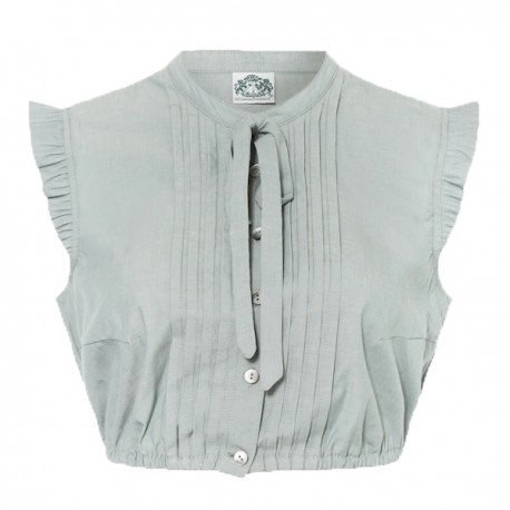 Dirndlbluse Antonia mit Flügelarm in salbei - Hammerschmid
