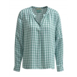 Bluse mit Stehkragen in iceblue Print - Smith&Soul