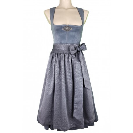 70 cm - Dirndl Cari in grauem Samt von Krüger