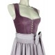 70 cm - Dirndl Dinah mit Samt in mauve von Krüger