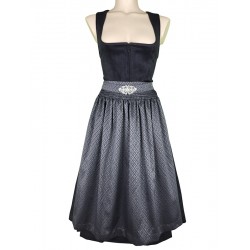 70 cm - Dirndl Alisha mit Samt in schwarz von Krüger
