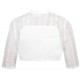 Dirndlbluse "Ginger-Linda" in offwhite aus Spitze mit Stehkragen und Halbarm - Marjo