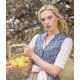 Dirndlbluse "Ginger-Linda" in offwhite aus Spitze mit Stehkragen und Halbarm - Marjo