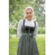 75 cm - Samt Dirndl Nußdorf in oliv von Marjo