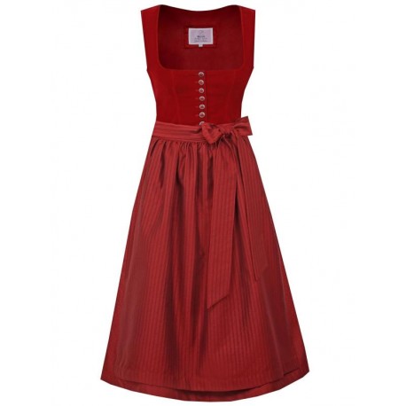 75 cm - Samt Dirndl Nußdorf in kirsche von Marjo