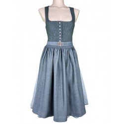 Dirndl Pillersee in petrol Leinen von Hammerschmid - 70 cm