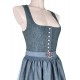 Dirndl Pillersee in petrol Leinen von Hammerschmid - 70 cm