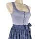 Dirndl Koflersee in blau gestreift von Hammerschmid, 70 cm