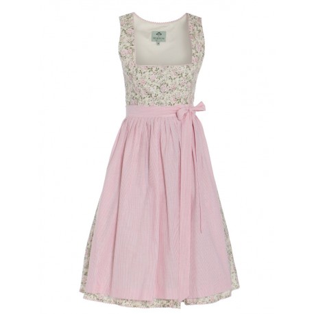 70 cm - Rosen-Dirndl in zartem Rosé - Berwin