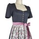 70 cm - Dirndl Waris mit Arm in schwarzgrau von Wenger