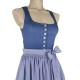Dirndl Koflersee in blau von Hammerschmid, 70 cm