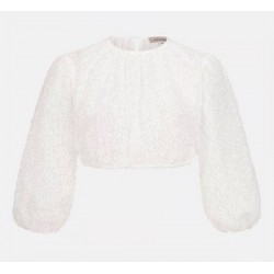 CocVero - Dirndlbluse Ophie White Fringes