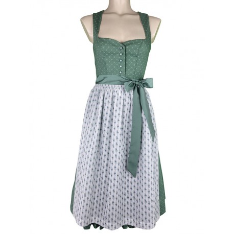 Wenger - Baumwoll Dirndl Doris in salbeigrün - 70 cm