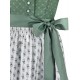 Wenger - Baumwoll Dirndl Doris in salbeigrün - 70 cm