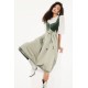 CocoVero - Dirndl Janni Velvet Mint mit Samtmieder - 75 cm