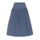 Berwin - Rock mit Sattelbund in taubenblau - 75 cm
