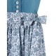 Wenger - Dirndl Katja in türkis - 70 cm