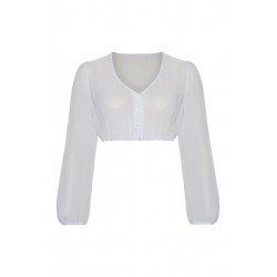Alpenfee - Dirndlbluse Fenja Chiffon mit Ballonarm