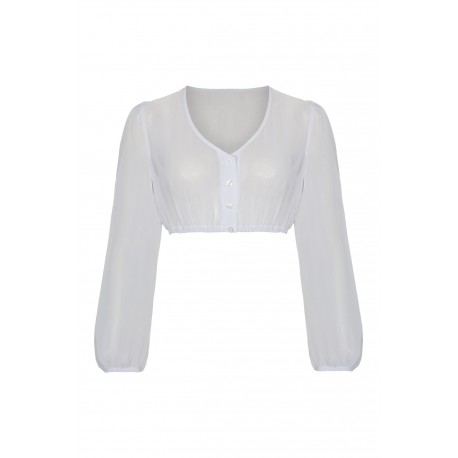 Alpenfee - Dirndlbluse Fenja Chiffon mit Ballonarm