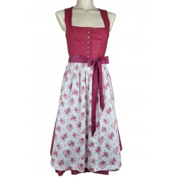 Wenger - Leinen Dirndl Natalie fuchsia - 70 cm