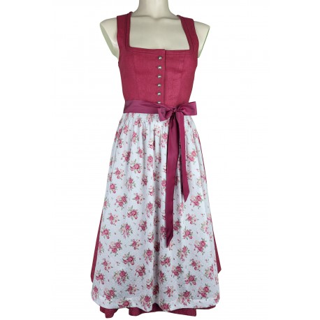 Wenger - Leinen Dirndl Natalie fuchsia - 70 cm