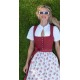 Wenger - Leinen Dirndl Natalie fuchsia - 70 cm