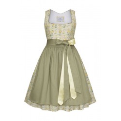 Alpenfee - Baumwoll Dirndl Mara mit gelbem Blumendruck - 70 cm