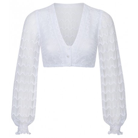 Waldorff - Dirndlbluse mit V-Ausschnitt und Ballonarm