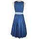 Wenger - Dirndl Herlinde in blau mit hellblauer Schürze von Wenger - 70 cm